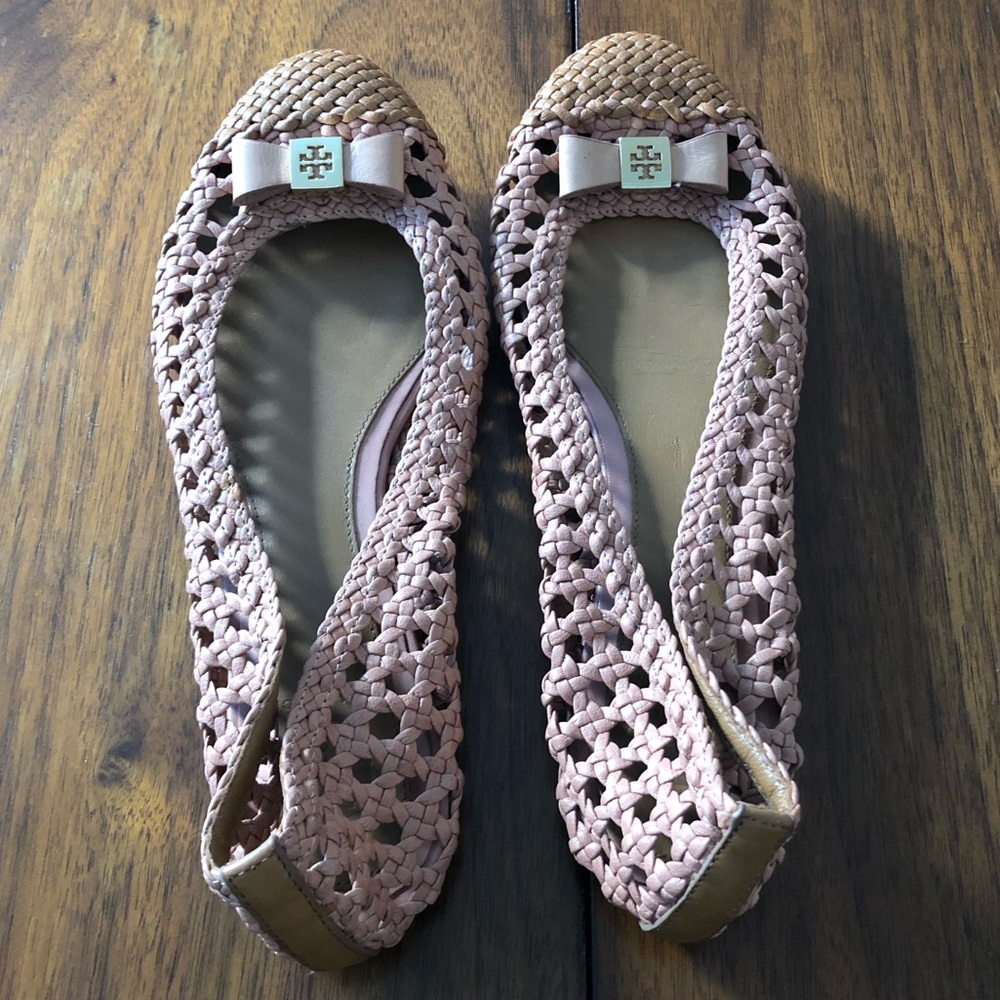 Tory Burch wicker ballet flats